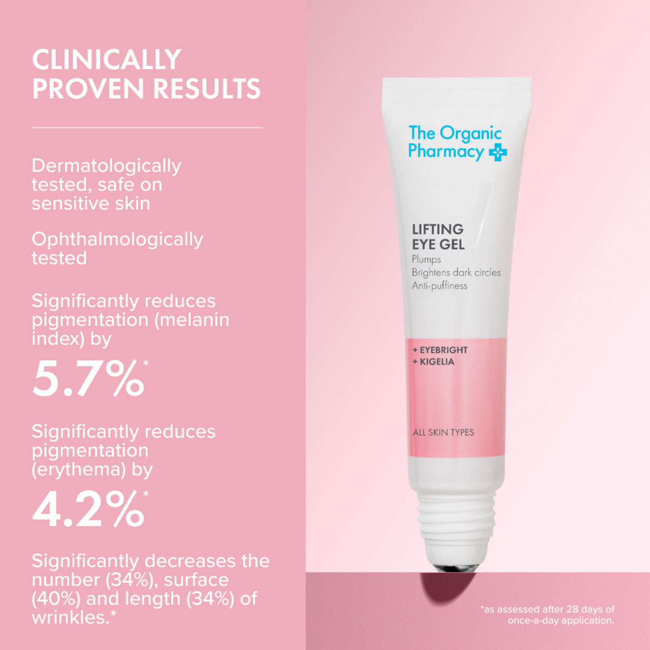 The Organic Pharmacy Lifting Eye Gel 15ml (Exp 10/2027)