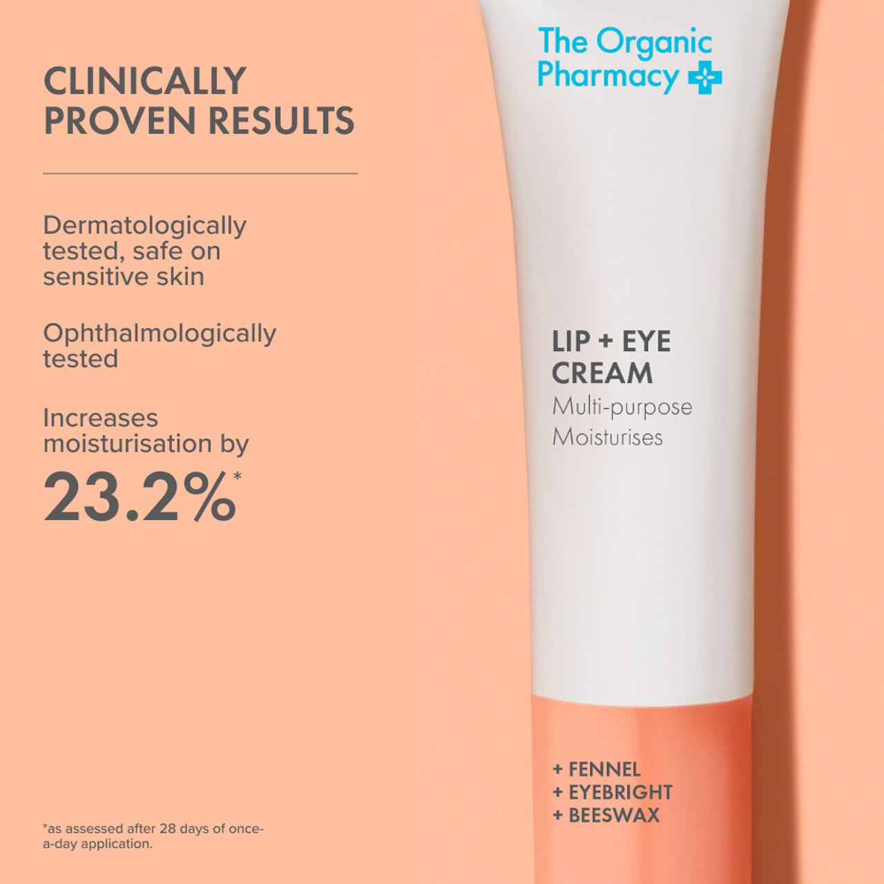 The Organic Pharmacy Lip & Eye Cream 10ml (exp 02/2028)