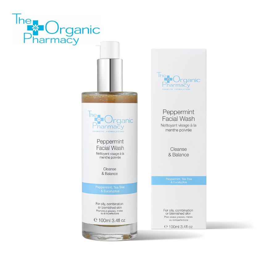 The Organic Pharmacy Peppermint Facial Wash 100ml (exp 10/2024)