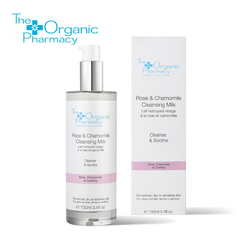 The Organic Pharmacy Rose and Chamomile Cleansing Milk 100ml (exp 02/2027)